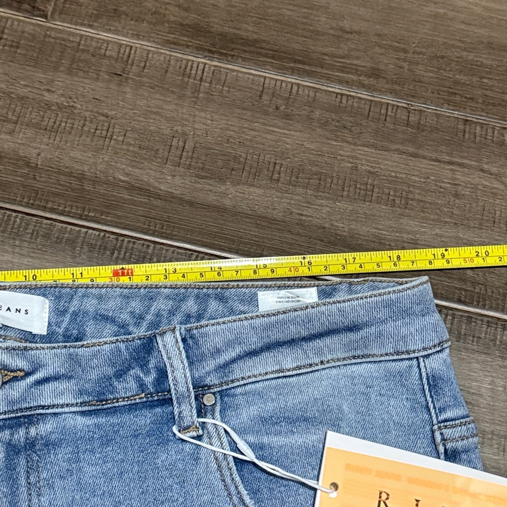 New Risen Summer Days High Rise Light Vintage Wash Straight Leg Jeans 3XL - Picture 9 of 13